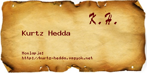 Kurtz Hedda névjegykártya